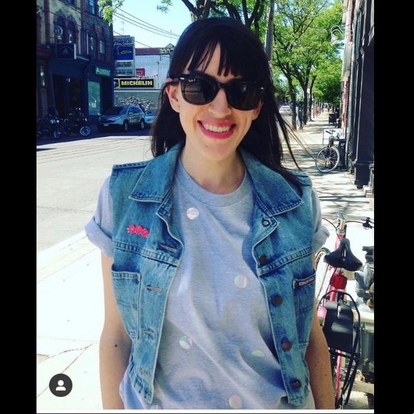 Vintage 80s 90s Hollywood Jeans cropped denim vest - Picture 4 of 4